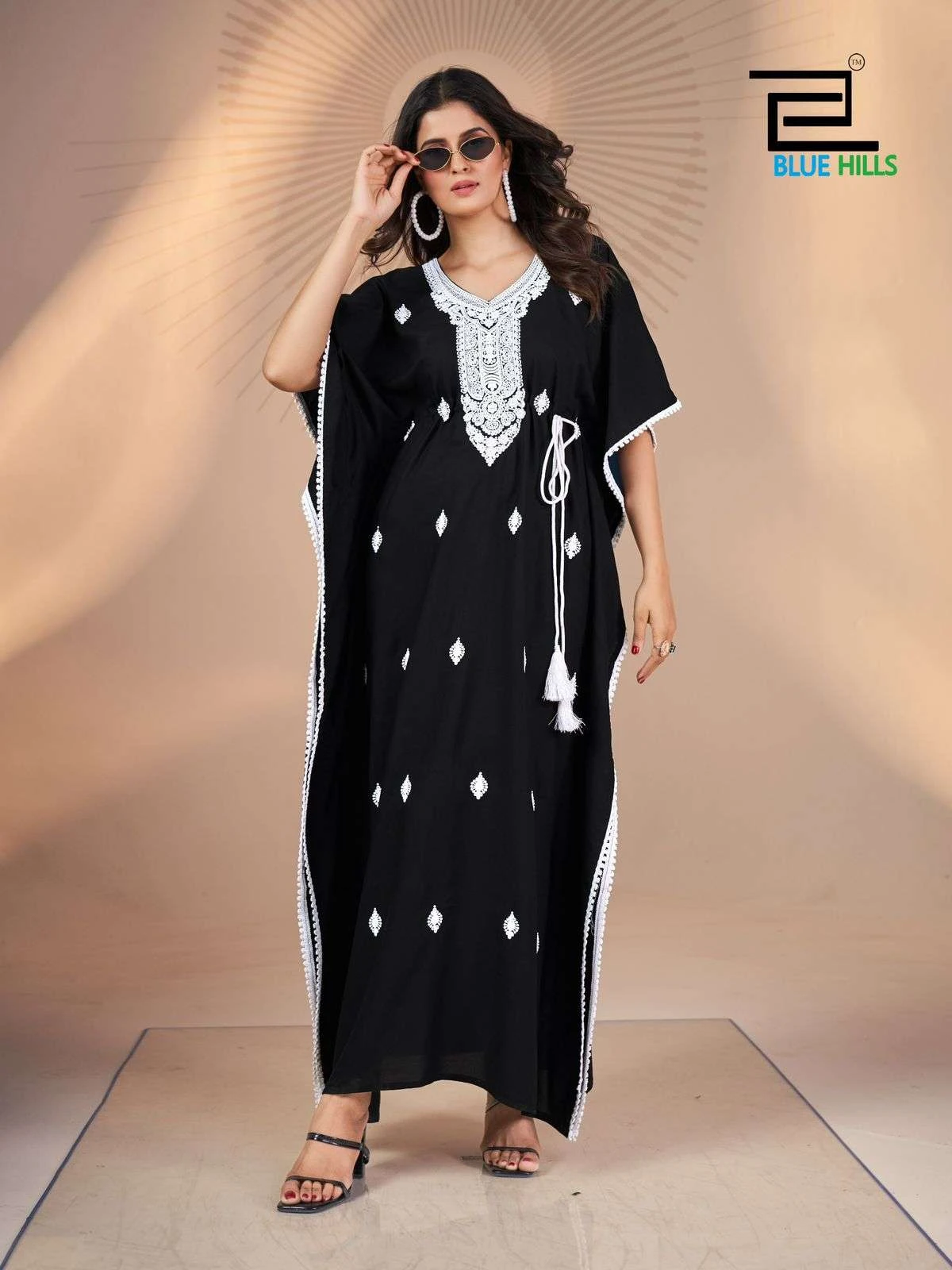 Blue Hills Honey  Rayon Wholesale Fancy Kaftan Catalog